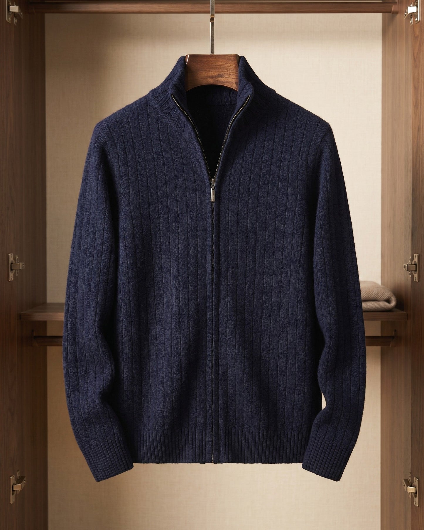 Angelo Cashmere Zip Cardigan