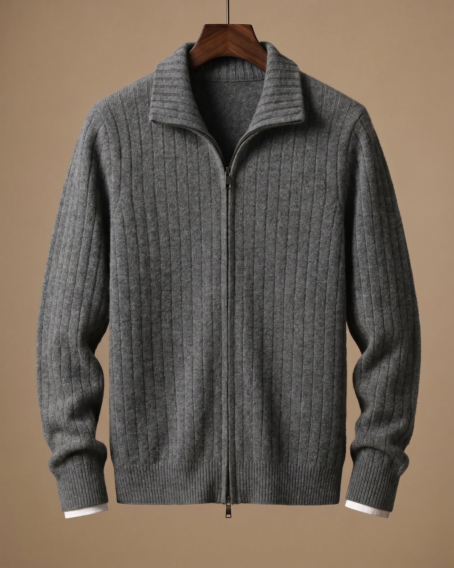 Angelo Cashmere Zip Cardigan
